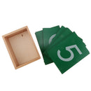 Montessori Mathematics Sandpaper Number Wooden Box 0-9 kid Early Educational