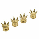 4 Pcs Universal King Queen Crown Car Truck Bike Tire Air Valve Stem Caps Wh