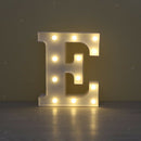 White Large Plastic Marquee Freestanding Alphabet LED Light UP Letters E