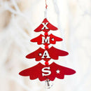 1 Set 3Pcs Christmas Tree Decorations Wooden Letter Bell Ornaments Christma