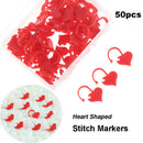 50pcs Heart Shaped Stitch Markers Knitting Crochet Locking Knitting HolderTEUS