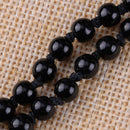 Unisex Natural Obsidian Black Buddha Pendant Blessing Necklace