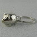 Alloy Mini Pig Keyring Charm Pendant Keychain Key Ring Chain Chrismas Gift MO