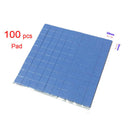 Blue 100x100mm x 1mm GPU CPU Heatsink Cooling Thermal Conductive Silicone Pad
