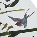 Chinese Style Calligraphy and Painting Bamboos Birds Wall Decals, Living Ro