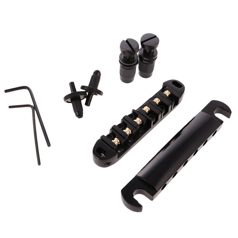 Replacement Electric Guitar Roller Saddle Bridge+Humbucker Pickup Frame Ring