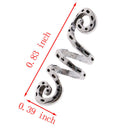 5Pc/Set Alloy Spiral Hair Braiding Dreadlock Beads`Jewelry Rings Cuffs Tube C BX
