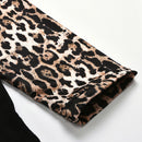 2pcs Kid Autumn Clothes Set Leopard Girls Jumper + Bell Bottom Pants (5-6T)