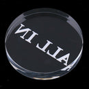 Clear Acrylic Casino Party Game Dealer Button ALL IN Button Zhuang Button for