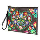 DIY Love Flower Special Shape Diamond Painting Wristlet Clutch Women Wallet