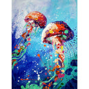 5D DIY Full Drill Diamond Painting Jellyfish Cross Stitch Embroidery Mosaic
