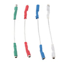 40 Pieces Turntable Phono Lead Wires Headshell Cables Connector Clips 40mm