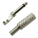 2x Guitar Bass 6.35mm Straight Jack Socket Plug Cable Connector Replacement