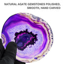Irregular Agate Slice Crystal Coaster Cup Mat Coffee Tea Placemat Purple