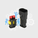 10Kits 2 Pin Way Sealed Waterproof Electrical Wire Connector Plug Car Au LUD