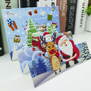 Santa Claus 5D DIY Special Shape Part Drill Diamond Greeting Card (HK206)