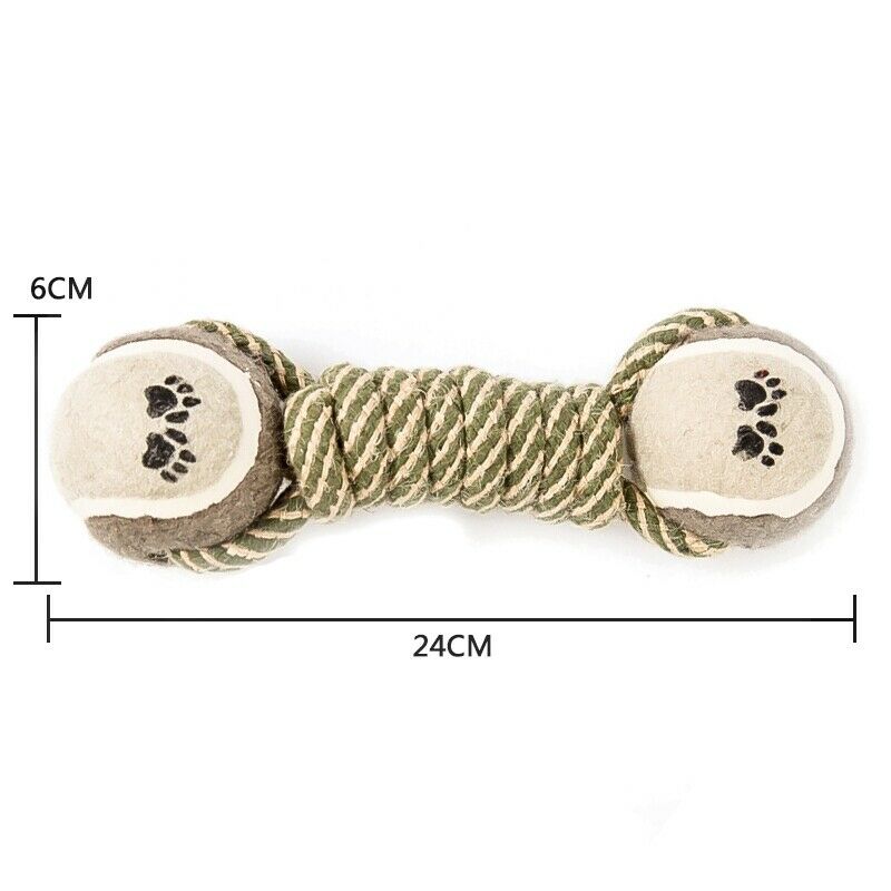 Pet Dog Chew Toys for Dog Dumbbell Rope Tennis Paw Ball Puppy Dog Teeth Cle Z4F4