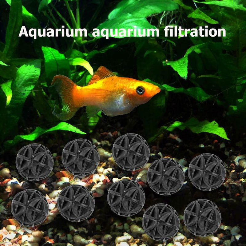 10pcs Aquarium Pond Filter Bio-balls Fish Tank Aquarium Filtration (1.6cm)