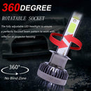 2x Mini LED Car Headlight Bulbs 72W 12000LM 8000K COB Headlamp Bulbs (H1)