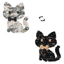 Sequins Cute Cat Patches on T-shirt Garment Sequined Applique Crafts ME