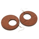 2 Pairs Retro Wood Drop Dangle Earrings Wooden Hook Earring Tribal Jewelry