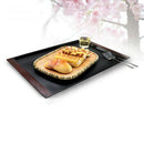 Plastic Food Breakfast Tray Cup Tea Serving Tray Sushi Platter Plate 19''