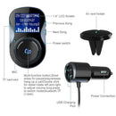 Bluetooth FM Transmitter, Wireless In-Car Radio Transmitter Adapter/QC3.0 S C3X2