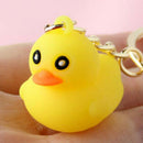 Cute Yellow Duck Silicone Key Chain Gift Bag Pendant Accessory Keyring ToysJR