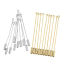 20Pcs Metal Stick Pin, Brooch Safety Pins Long Needle Eye Pin for Suit Tie Hat