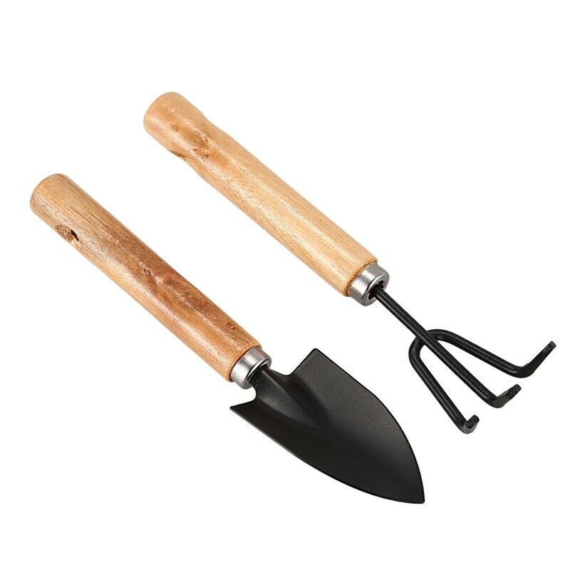 Plant Garden Mini Tools Gardening Spade Shovel Rake Set 2 in 1