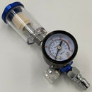 1/4 Scratch Air Pressure Regulator Gauge Spray Tool & In-Line Water Trap Fi