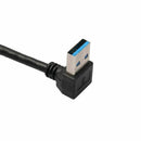 USB 3.0 Right Angle 270 degree Extension Cable Male to Female Adapter Cord,