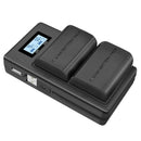 Lp-E6 Battery Charger Lcd Dual Charger For Eos 5Ds R 5D Mark Ii 5D Mark Iii T2B9