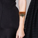 3pcs Retro DIY Weave Beads Rope Bracelet Ethnic Cowhide Bangle Jewelry Gift
