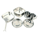 6pcs Cookware Junket Cooking Long Handle Fryer Soup Pan POT Plate Tableware Sets