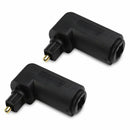 2-Pack Right Angle Toslink Adapter (Toslink Extension) Male to Female D7P4