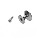 10Pcs Flat Steel Cabinet Door Knob Drawer Bin Dresser Wardrobe Handle Pull