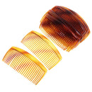 24 Pieces Women Practical Plastic Comb Hair Clip Clamp 29 Teeth Brown Coffee