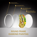 Dog Mural Pink Tassels DIY Diamond Painting Special Shape Drill Home Decor