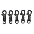 5Pcs Carabiner Rotatable Buckle Clip Quickdraw Key Chain Paracord Backpack 3C