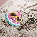 4pcs Rainbow Cat Key Chain 5D Special Shaped Diamond Painting Cross Stitch A