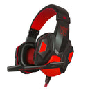 Laptop Gaming Headsets Over Ear Headphones with Light Mic Stereo Earphones Black