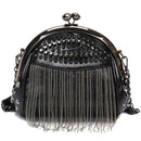 Retro Tassel Fashion Shell Bag New Rivet Personality Clip Lock Single Room