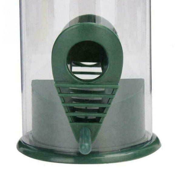 Outdoor Birds Water Feeder Dish Plastic PVC Bucket Dark Plastic New Green A E3M1