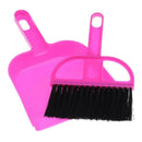 Mini Desktop Sweep Cleaning Brush Small Broom Dustpan Set Kids Tool Rose Red