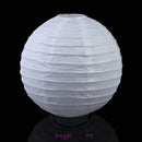 Multicolor  Round Chinese Paper Lanterns Wedding Party Decoration 6" White