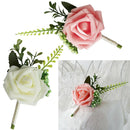 3Pcs Wedding Boutonniere Corsage, Artificial Rose Flower Corsage for Sister