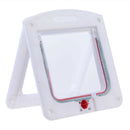 Lockable Cat Flap Door Kitten Dog Pet Lock Suitable for Any Wall White
