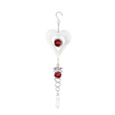 Wind Spinner Stabilizer Gazing Ball Spiral Tail Cyclone Yard , Red Heart