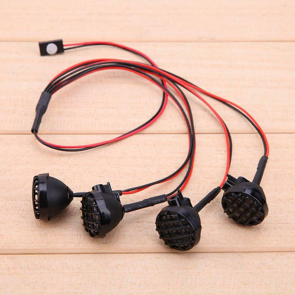 4LED White Lights with Lampshade for 1:10 Traxxas HSP Redcat RC Crawler Car A#S